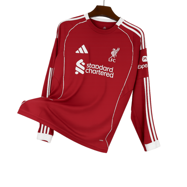Camiseta Liverpool 2025/26 - Manga Larga