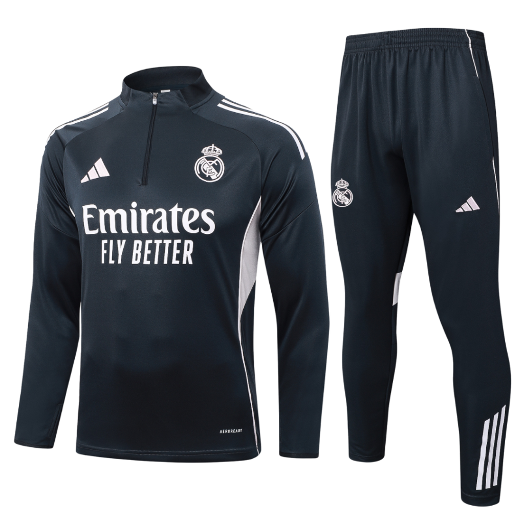 Chándal 2025/26 Cremallera Media - Real Madrid