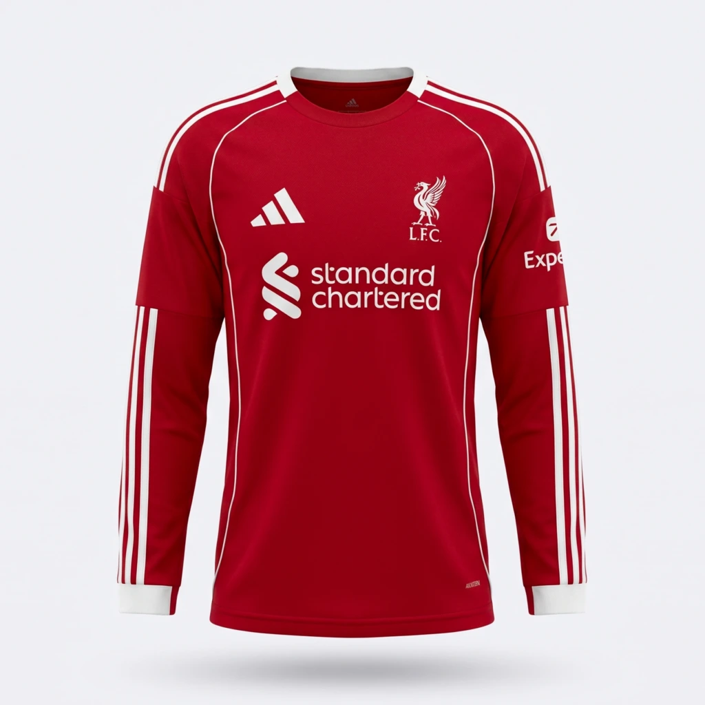 Camiseta Liverpool 2025/26 – Manga Larga - frente