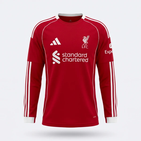 Camiseta Liverpool 2025/26 - Manga Larga
